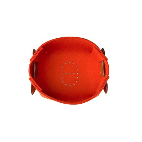 orange hermes tray|Hermes catchall tray.